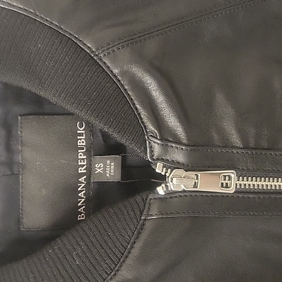 Black Vegan Leather Jacket - Picture 2 of 5